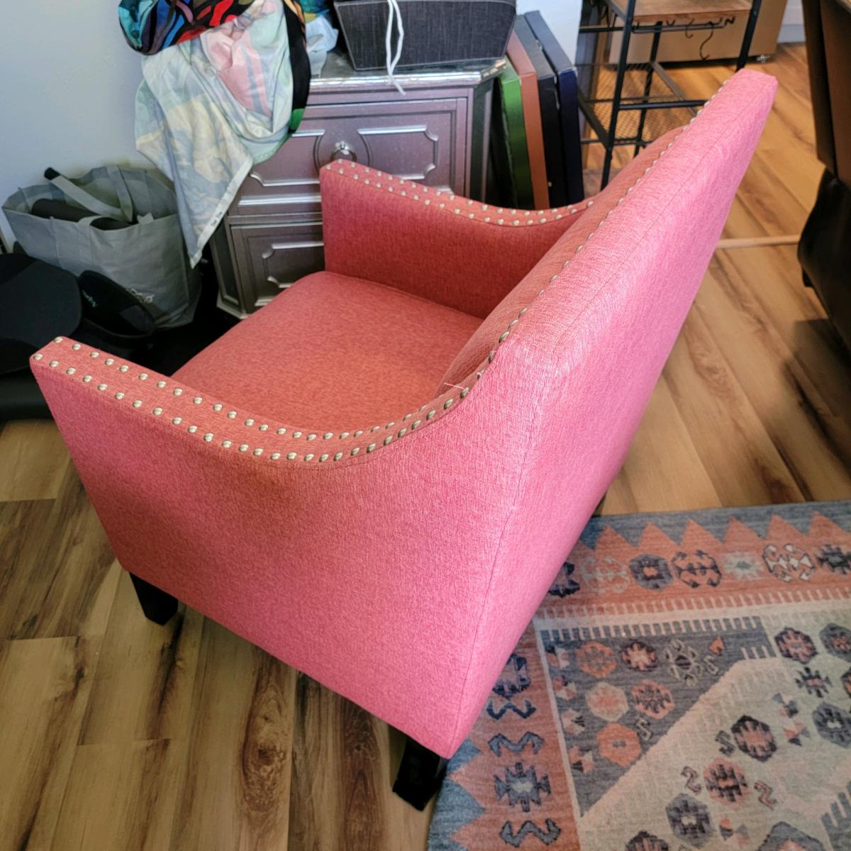 Coral colored Accent Chair like new