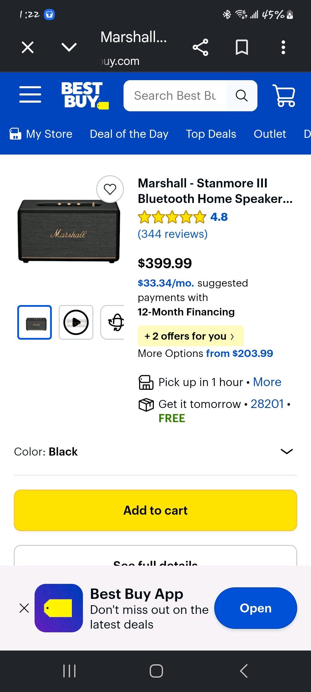 Marshal Stanmore 3 Bluetooth speaker