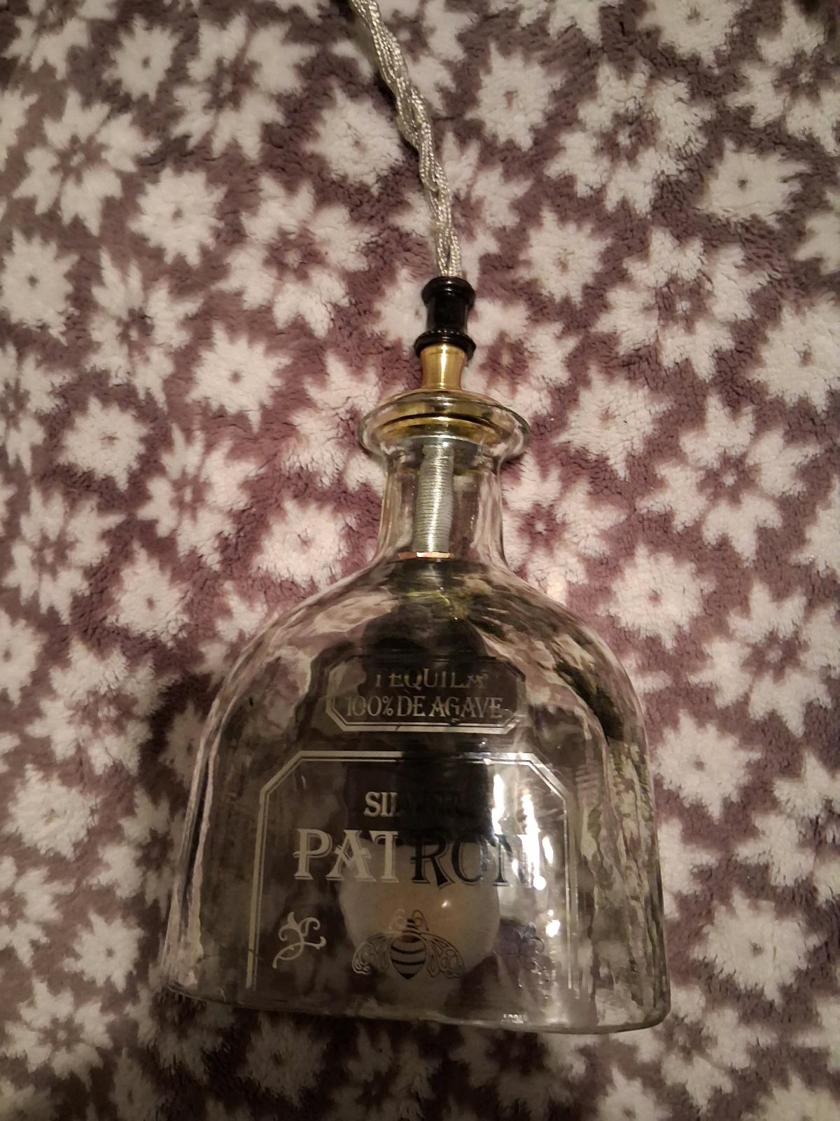Patron tequila bottle hanging light pendent
