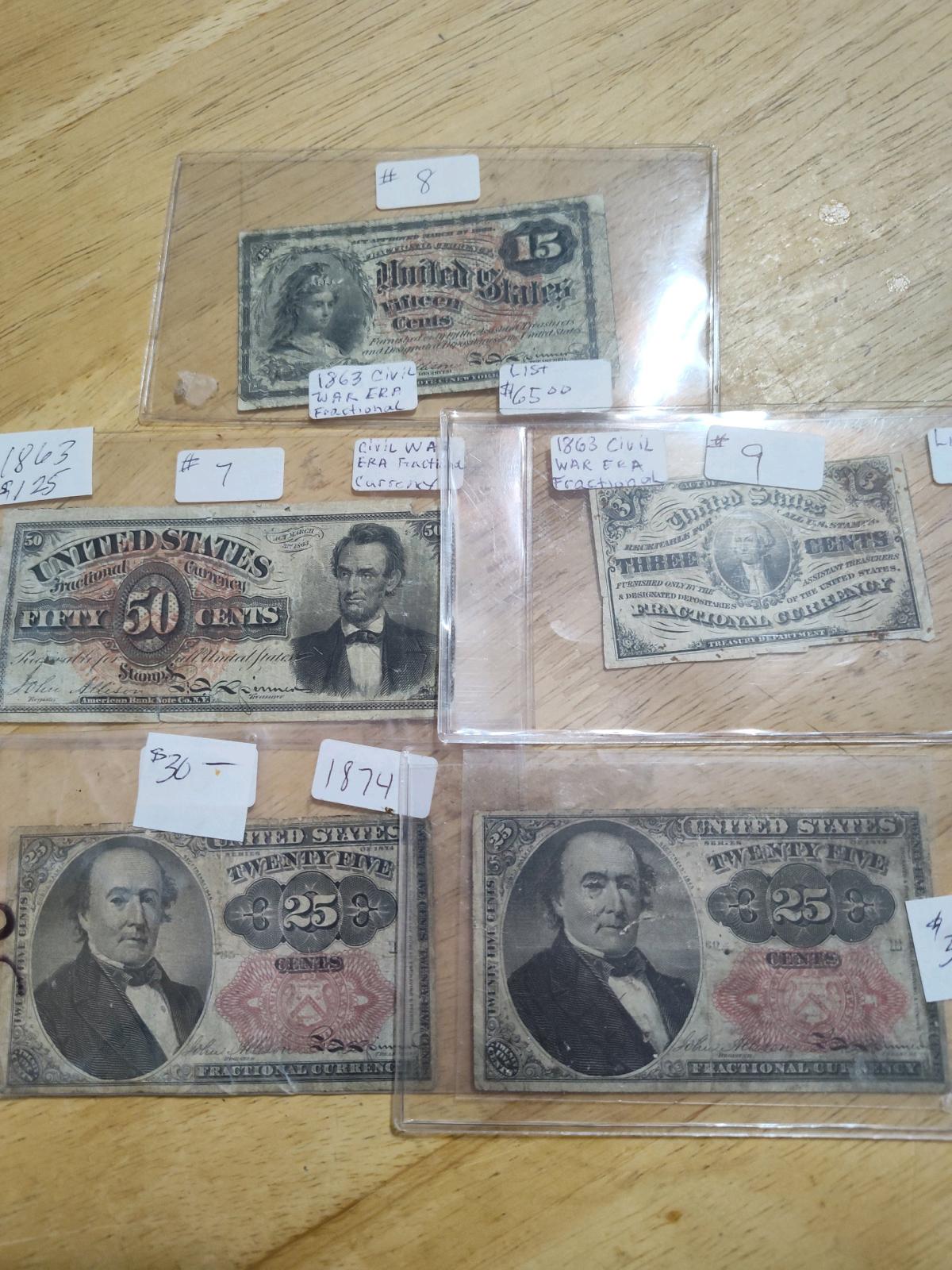 1870s usa fractional currency