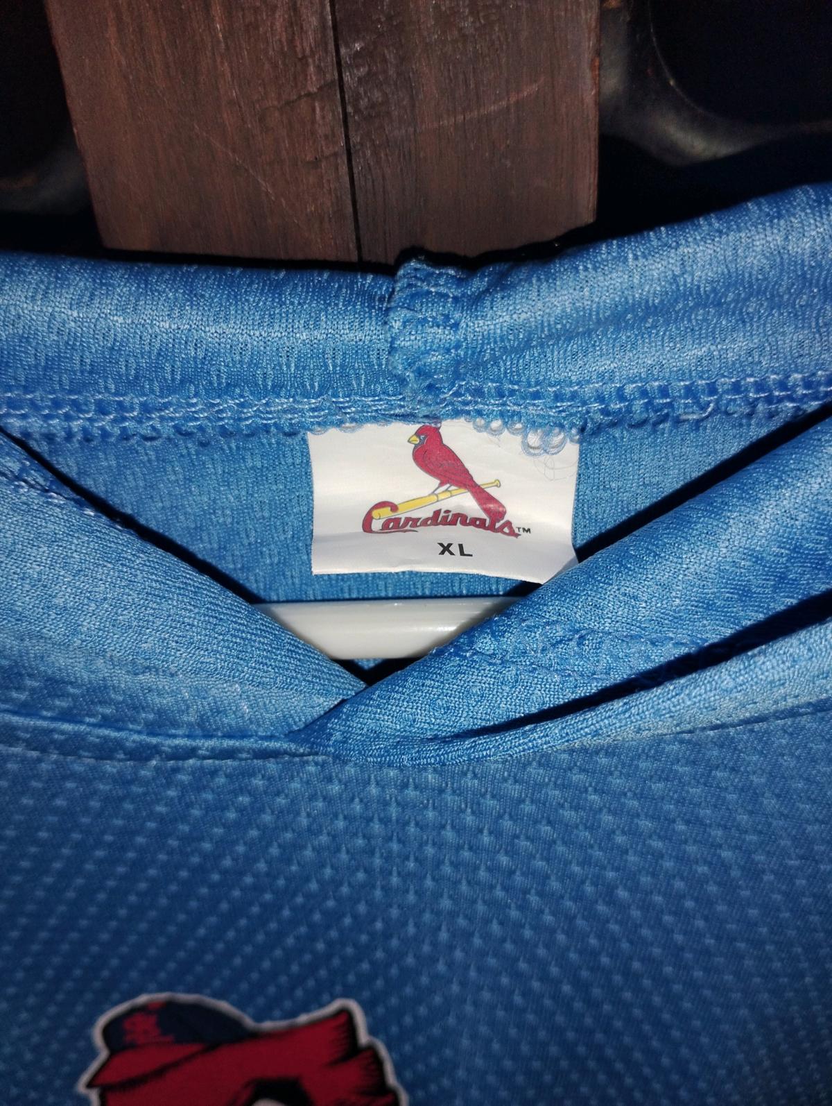 Light Blue long sleeve STL Cardinals hoodie size XL