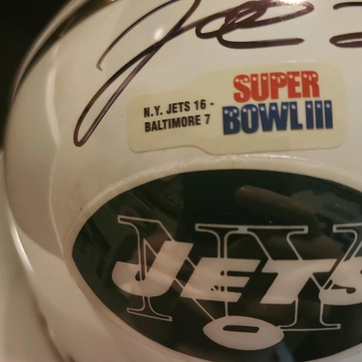 EXTREMELY RARE JOE NAMATH SB III MVP AUTOGRAPHED NY JETS