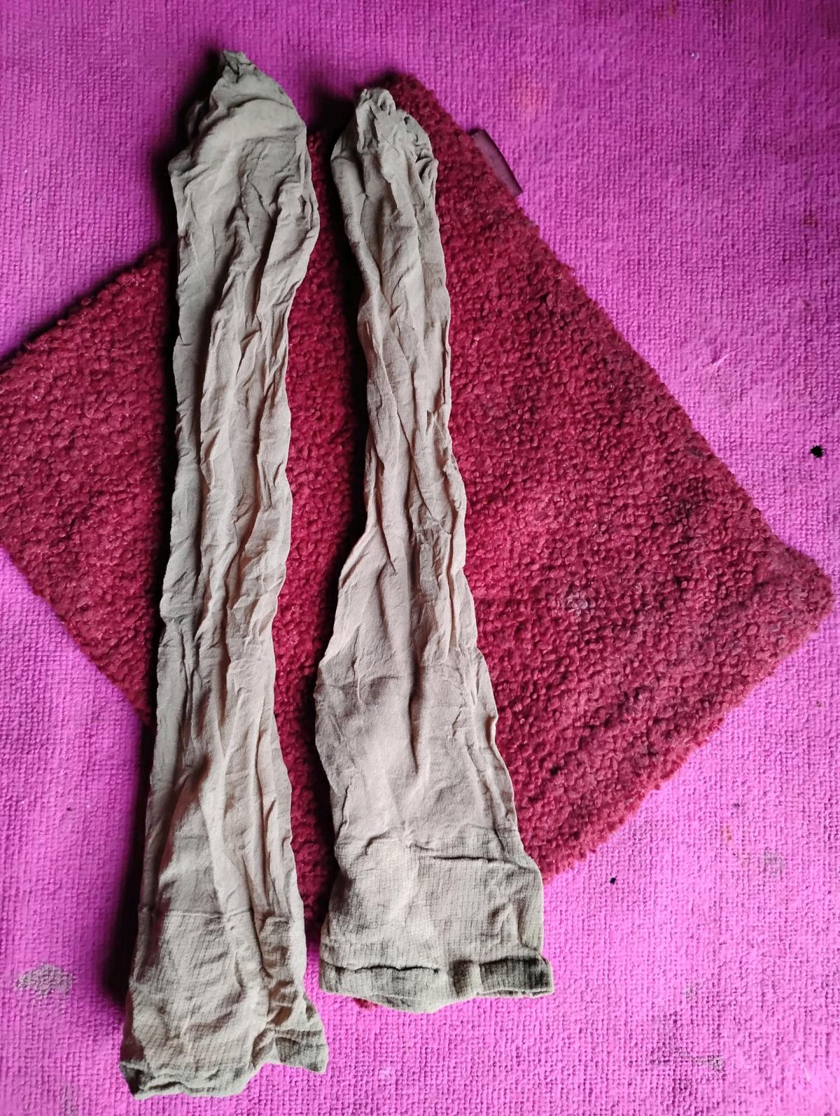 A Sexy Womans Pair of Creme Color New  Knee Highs