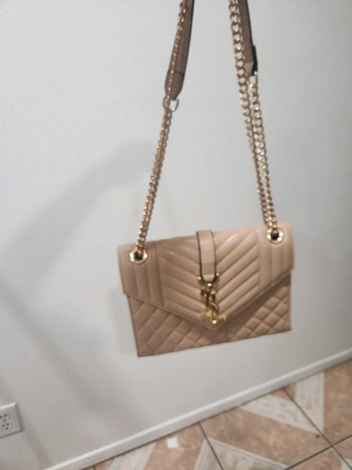 beige woman purse