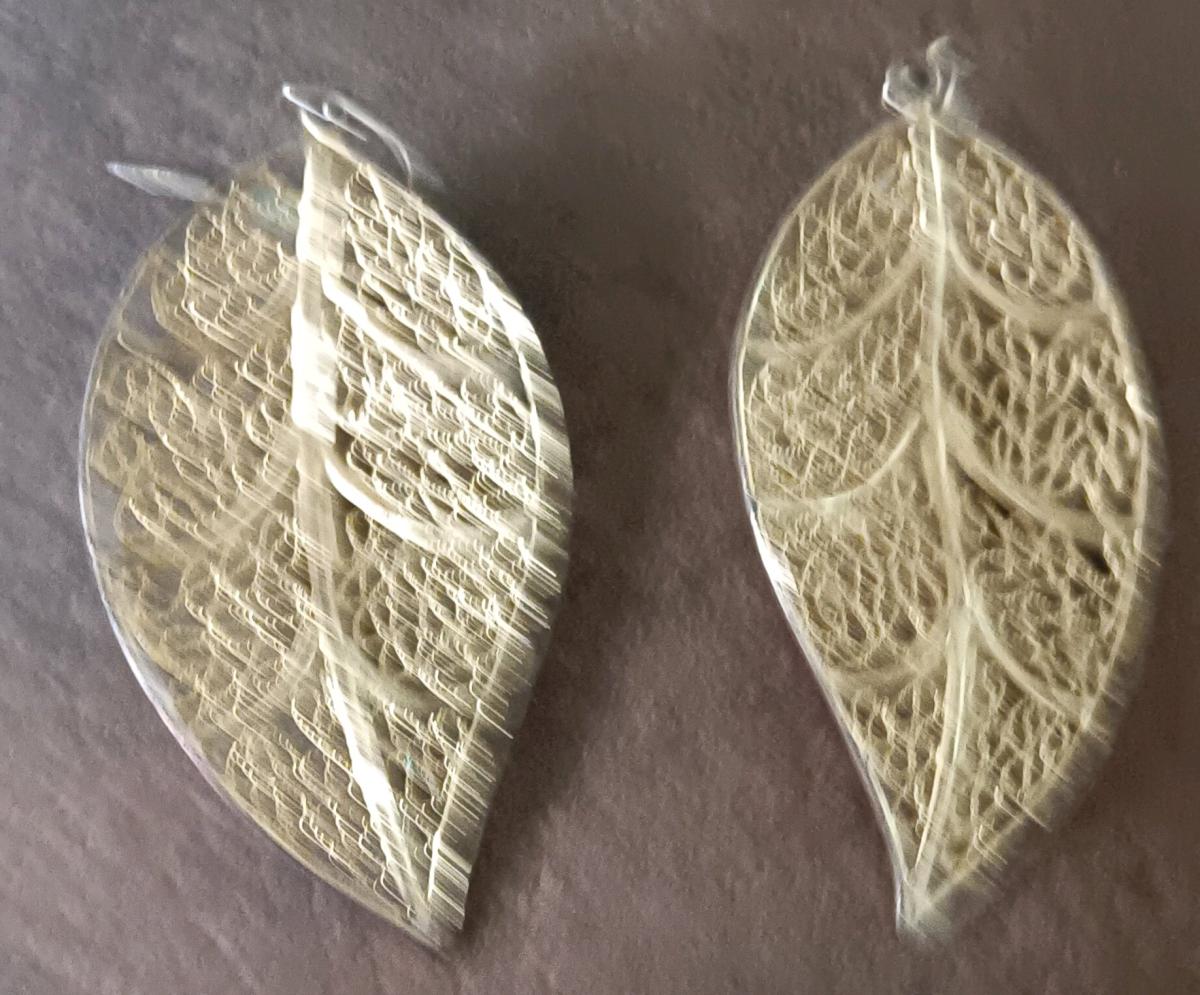 gold leaf earrings