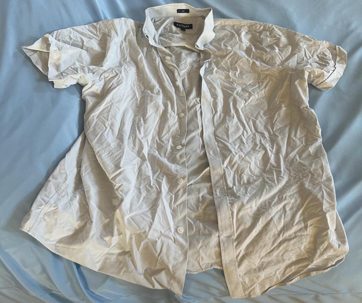 Express Shirt Mens Large Performance Slim Fit Casual Button
