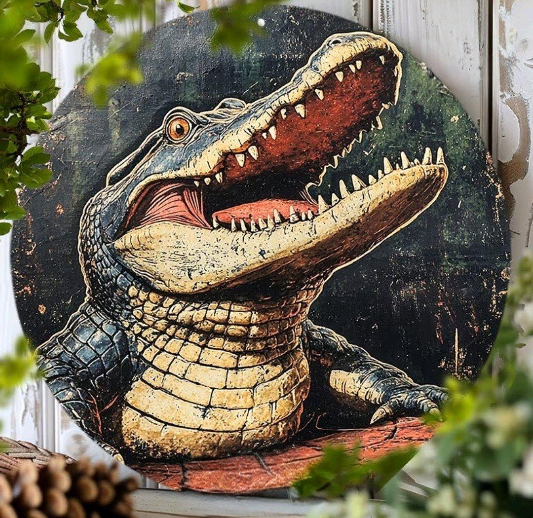 Metal Wall Decor with Gator