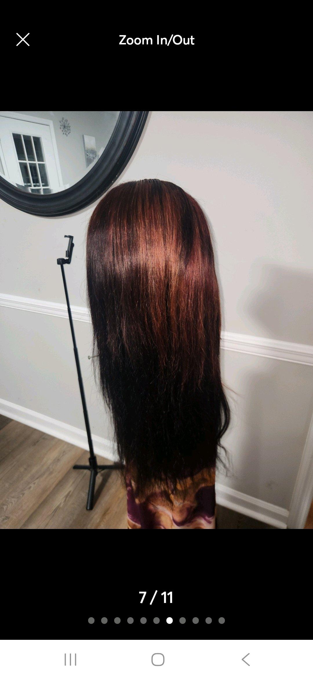 Tricolored lace wig