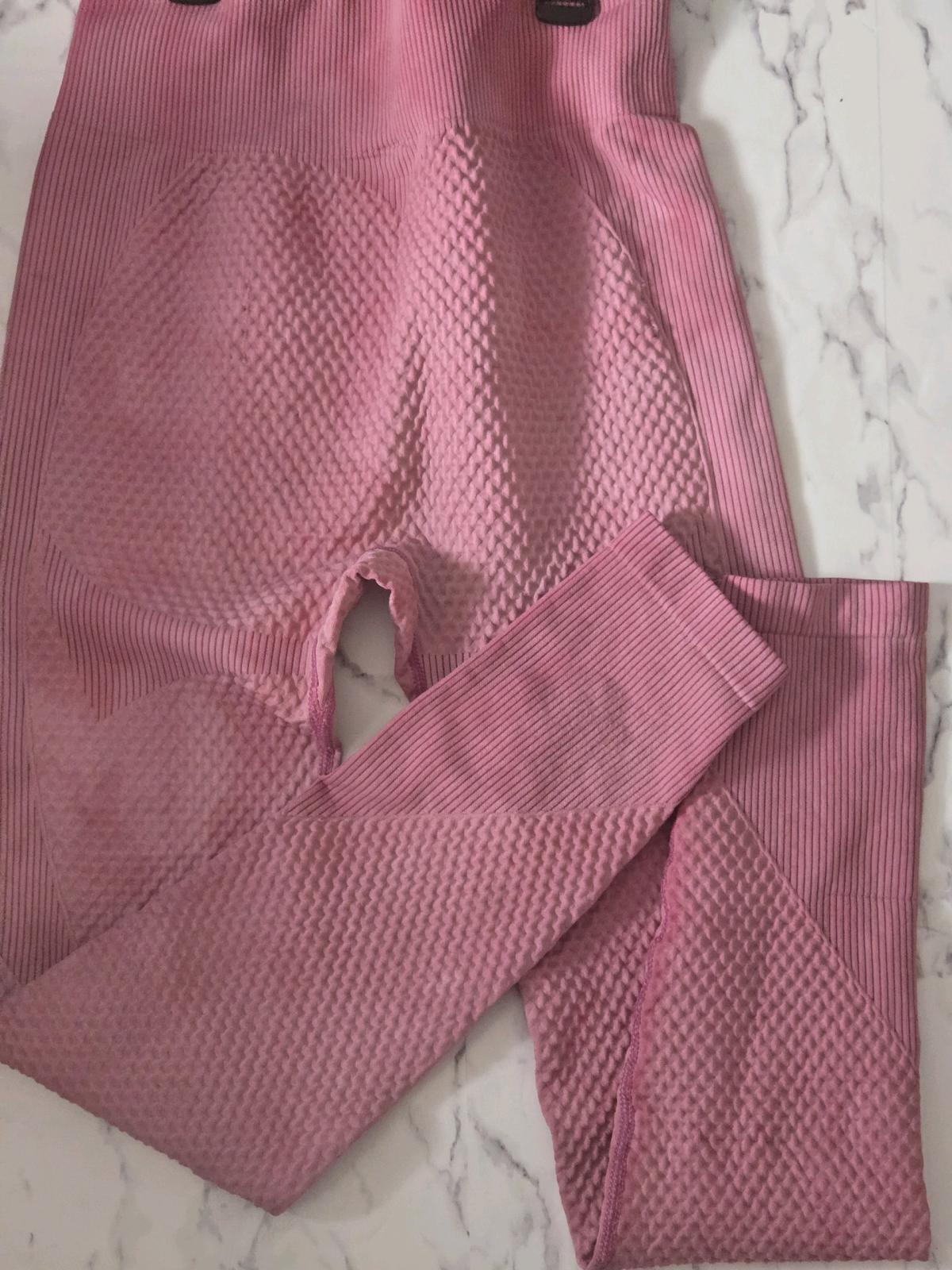 women pink tye dye active wear