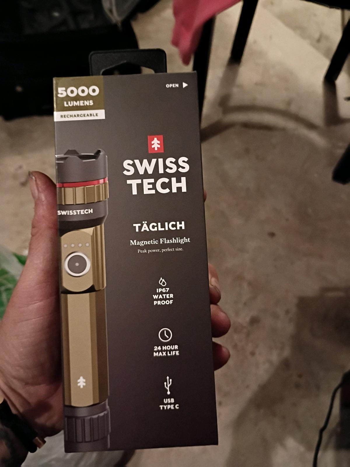 swiss tech rechargeable flash light
