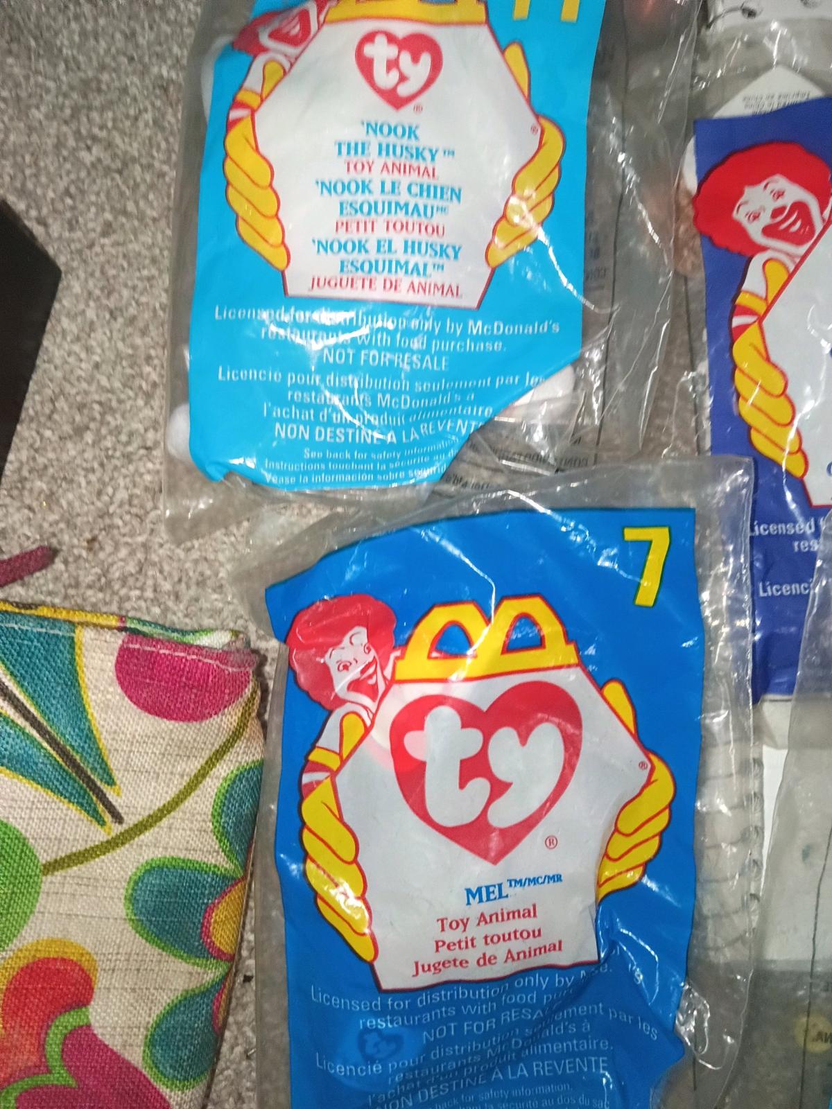 McDonalds mini beanie babies 6 of them