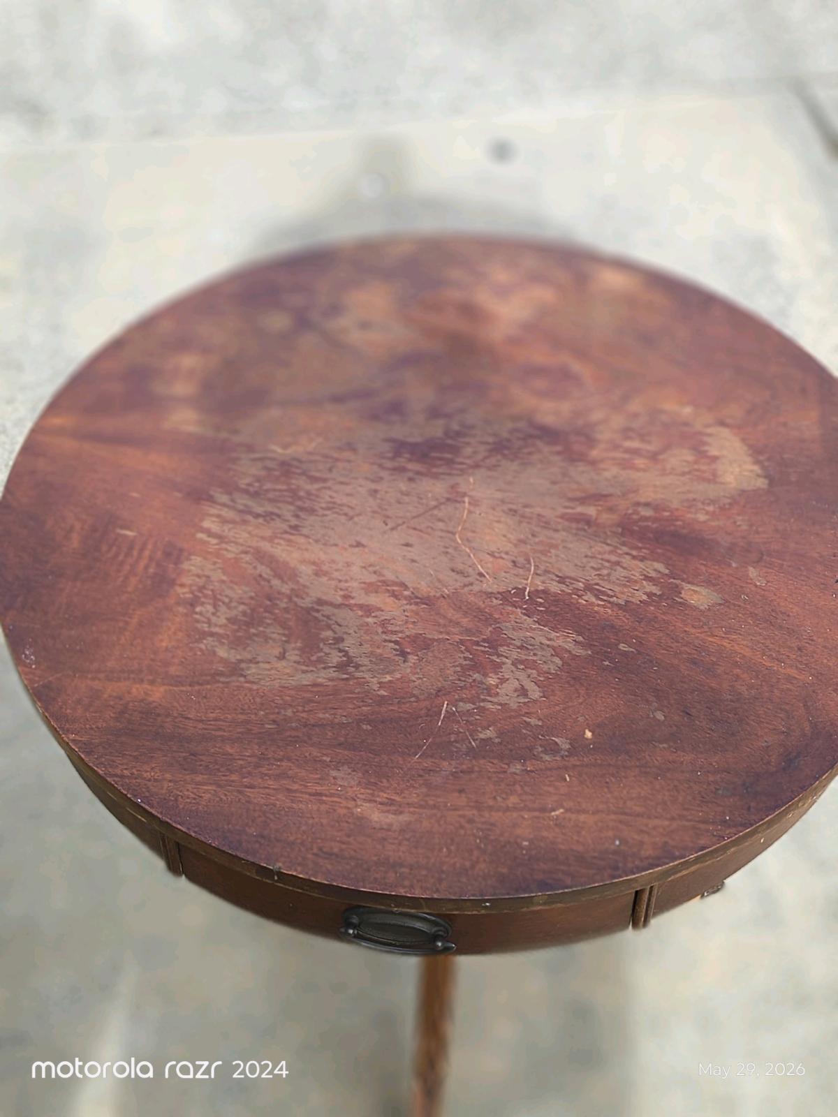 Single Vintage Mersman Drum Table