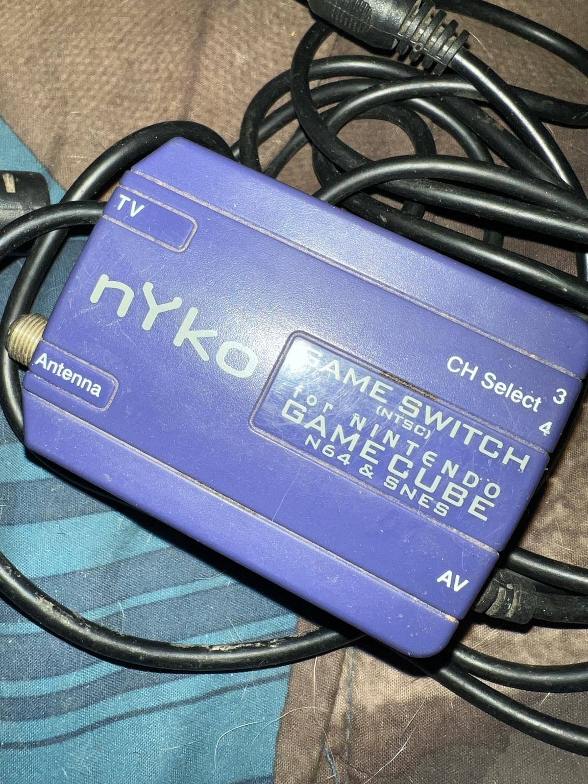 Vintage Nyko Game Switch RF Adapter for SNES N64 GameCube