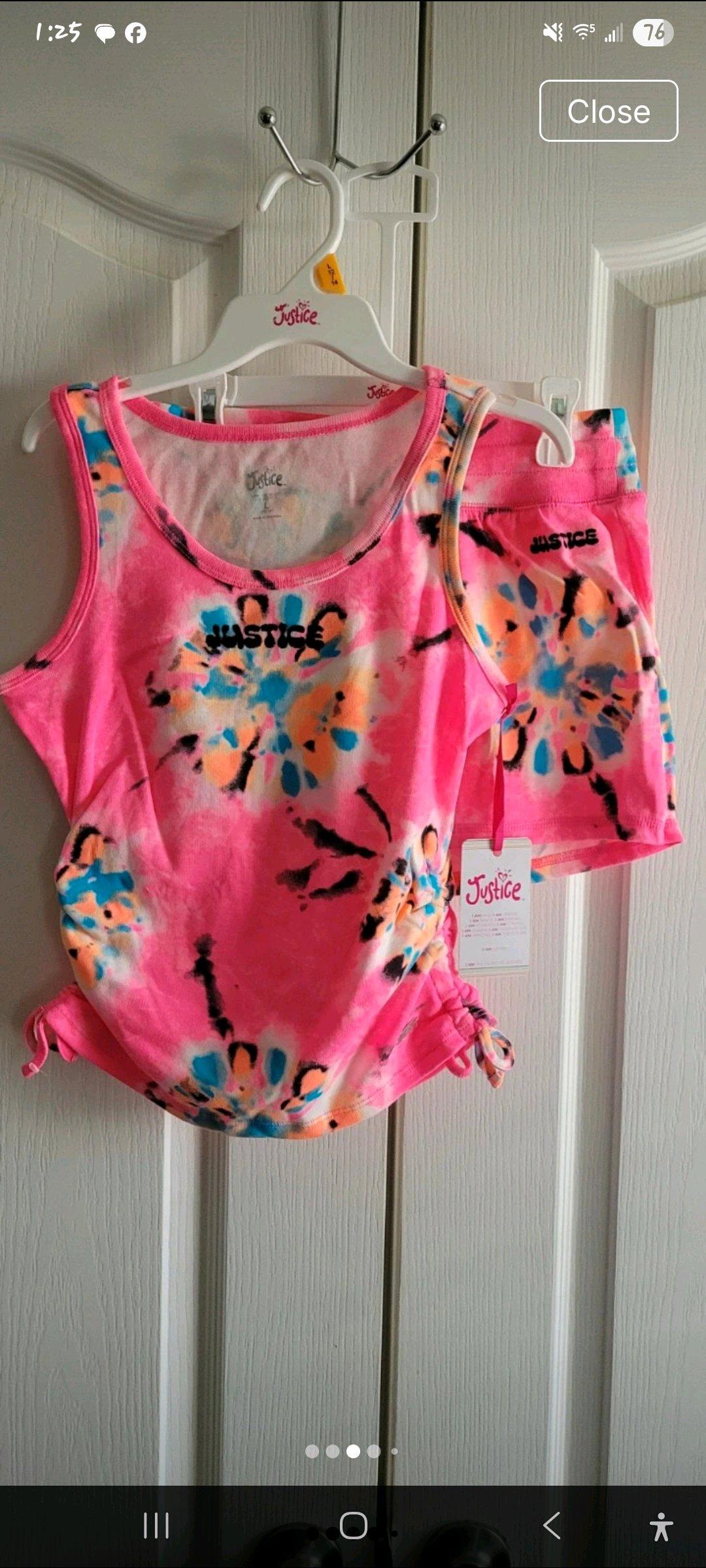 Girls Size large Justice 2 pcs