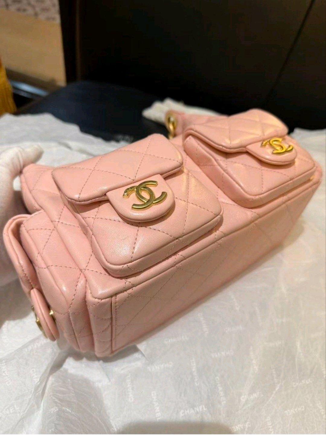 Channel Hobo Bag in Pink