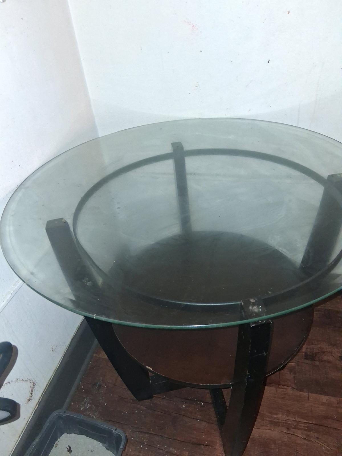 dark wood glass dinning table
