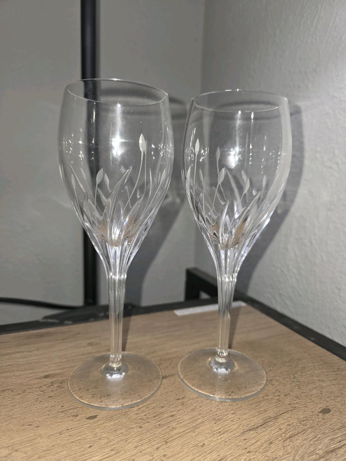noitake moondust water goblets two of them