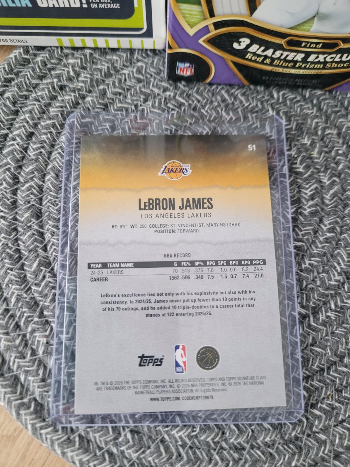 Topps 2026 Signatures Class LeBron James Card