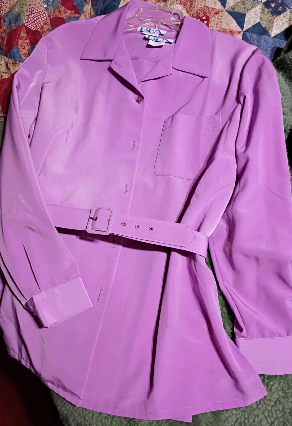 Never worn pink dress shirt with tank and belt BFA Classics
