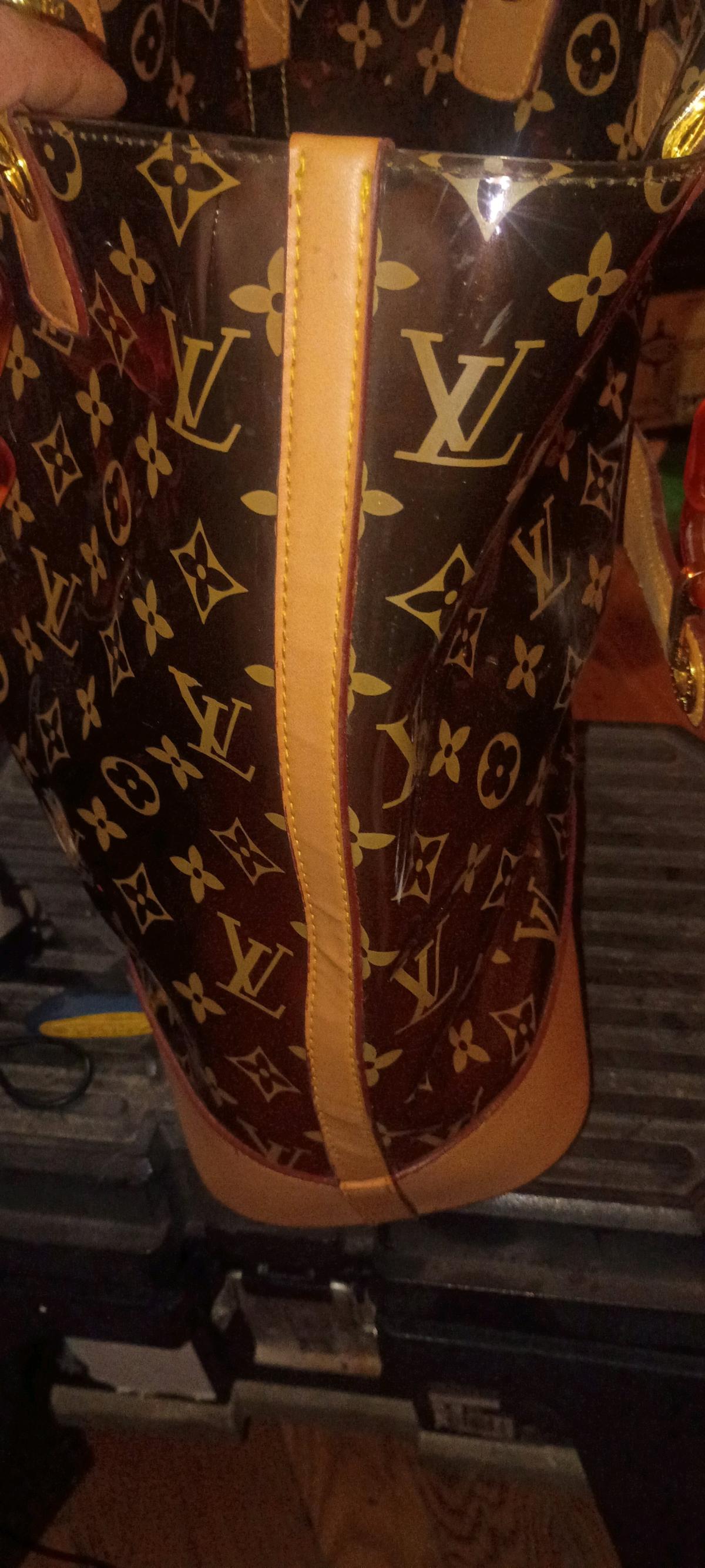 authentic louis Vuitton plastic tote bag