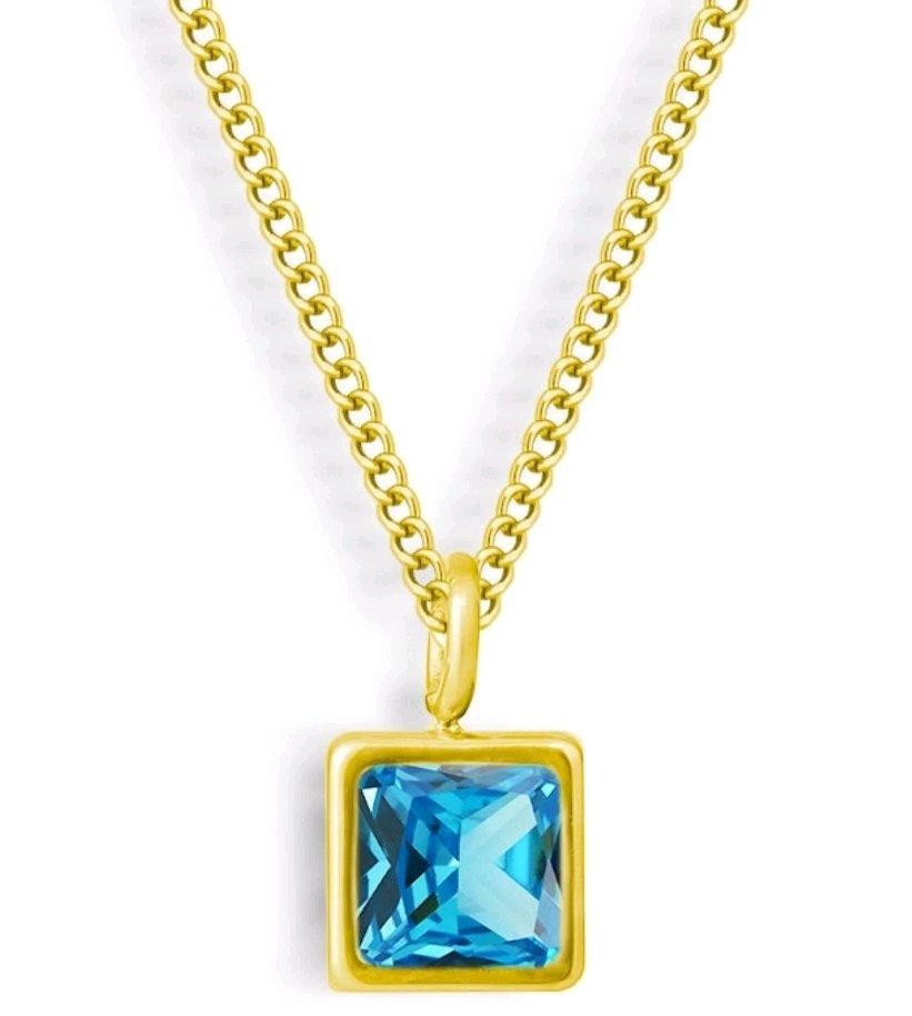 Aquamarine Necklace In Gold