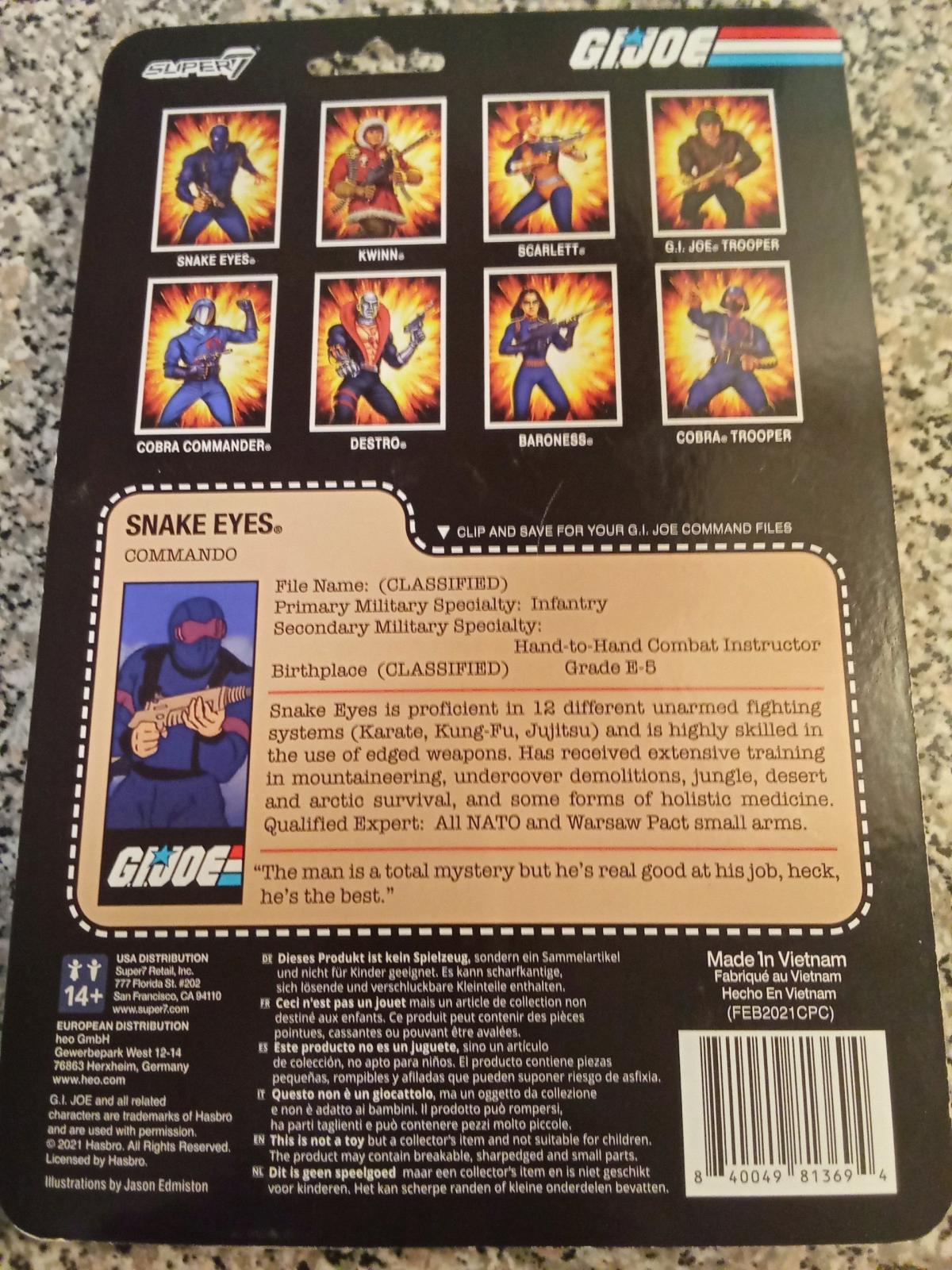 classic GI Joe four inches action figure brand new