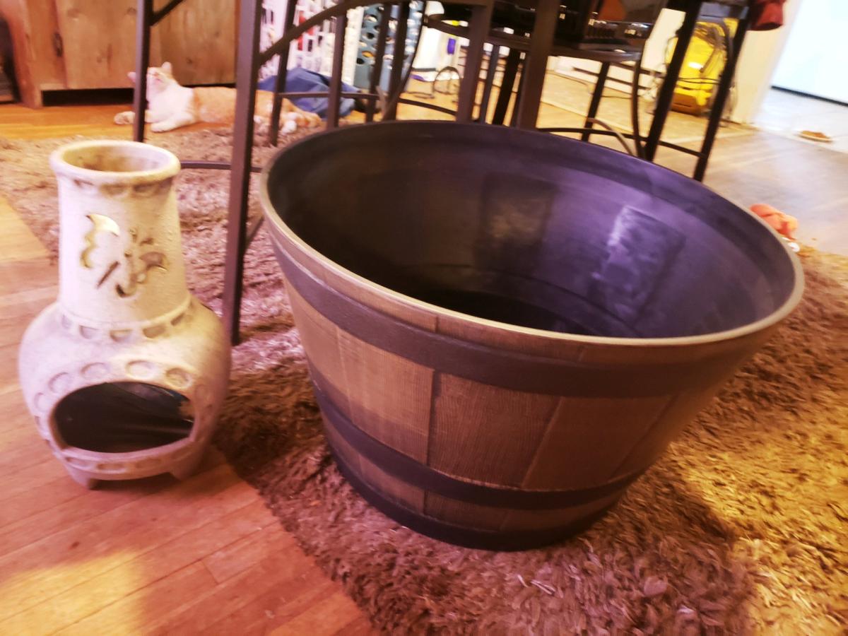 pots 2 pot deal one antique flower pot and one huge one