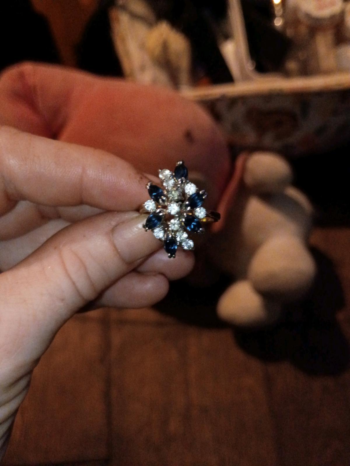 vintage sapphire diamond cocktail ring