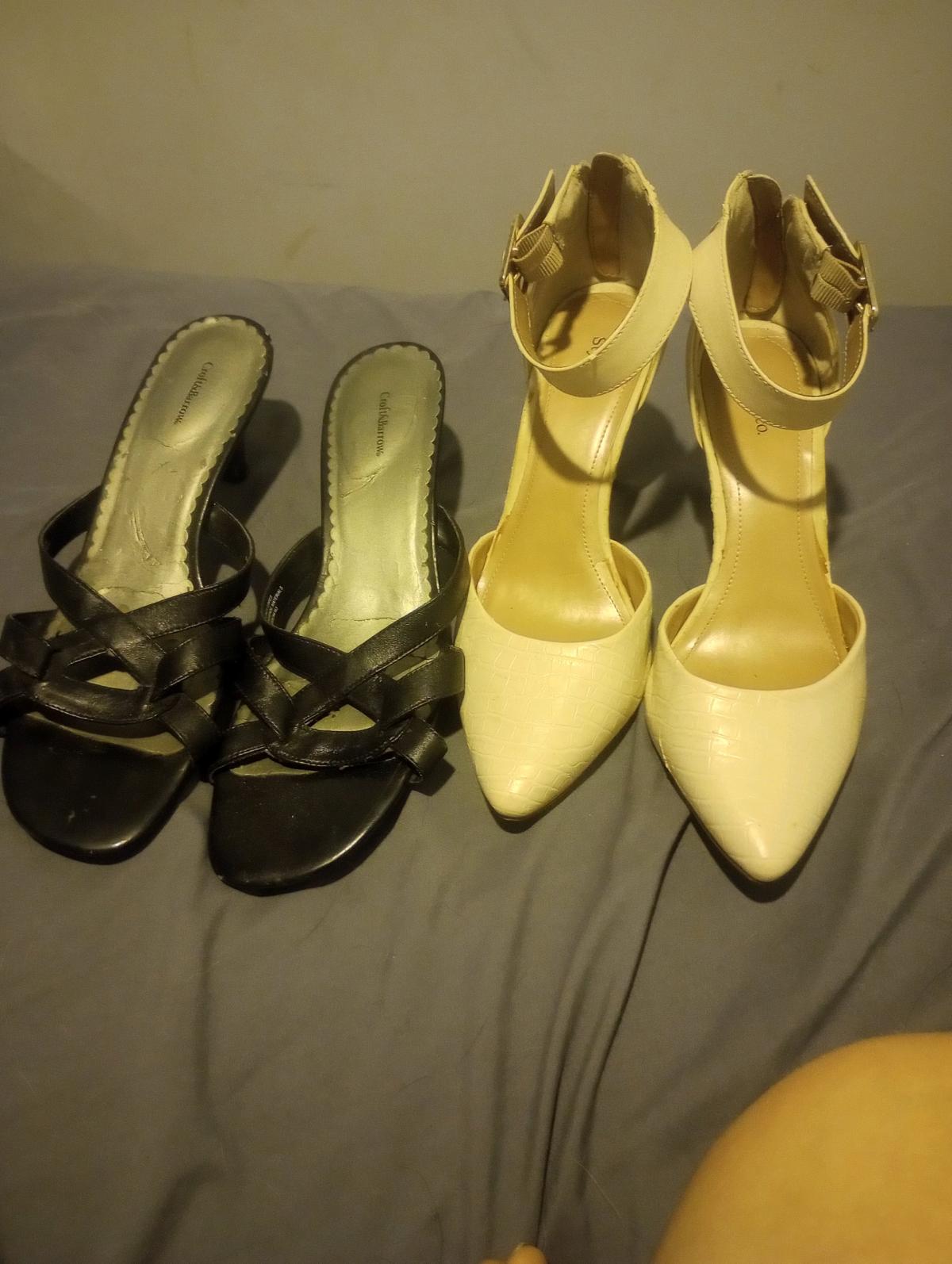 2 pairs of heals both in 8 in a half womans