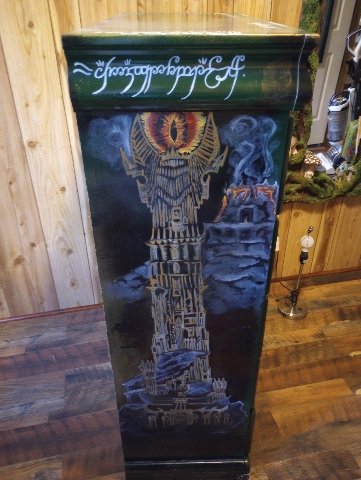LOTR Inspired Dresser Hand Painted