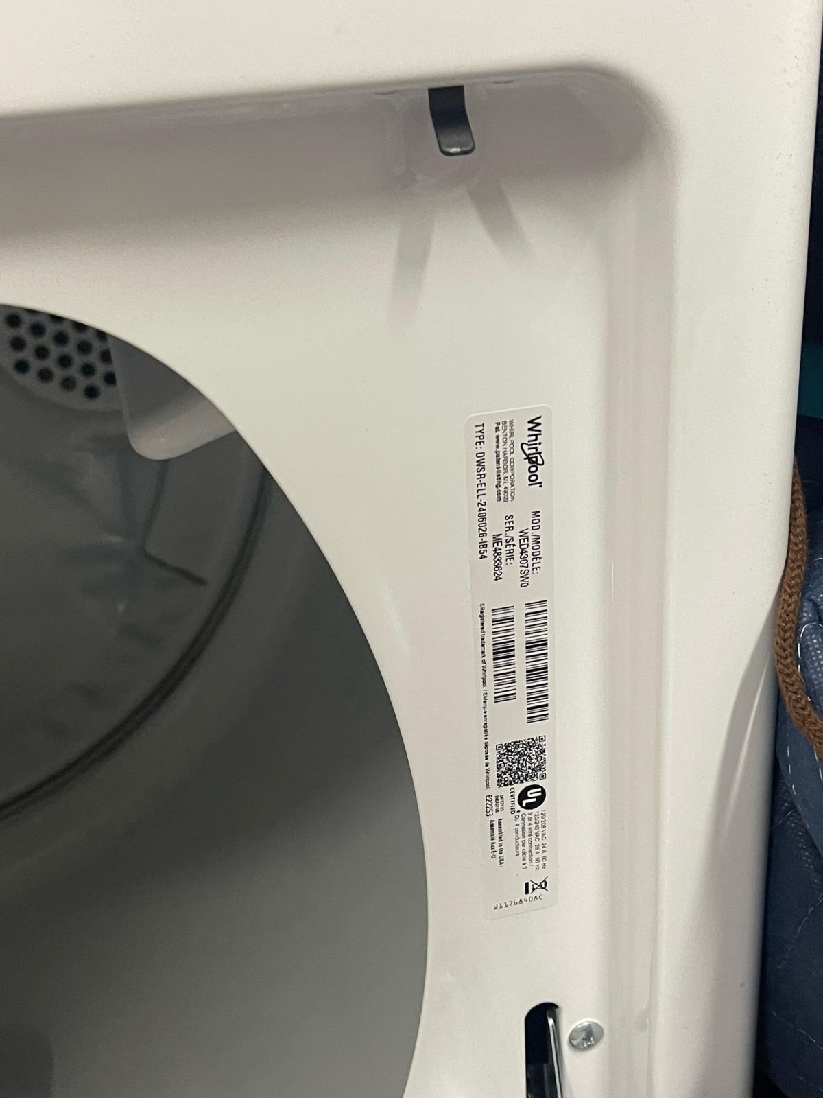 Whirlpool washer and dryer
