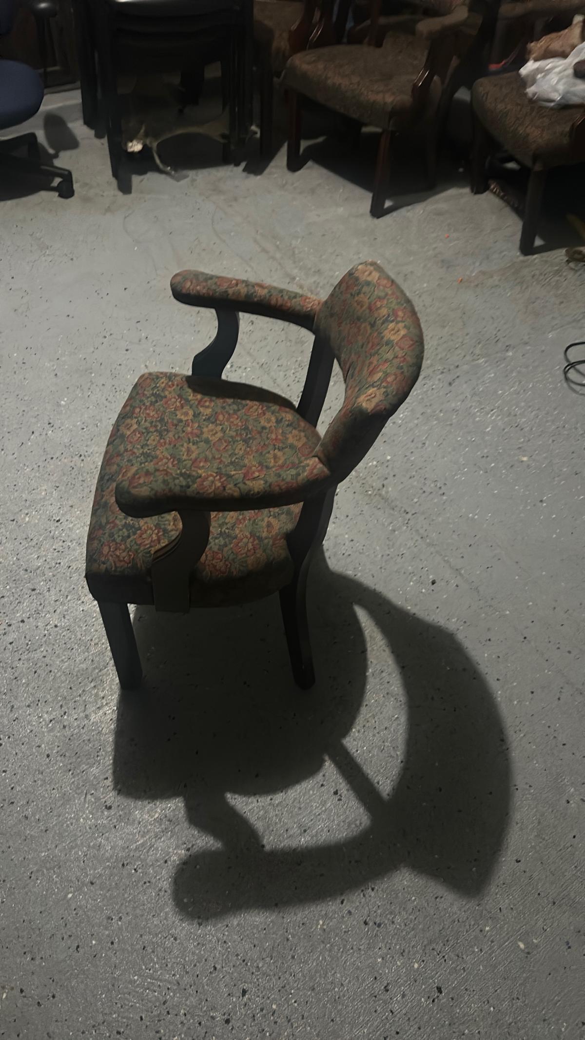 Vintage Accent Chair  Solid Wood Frame  Great Condition
