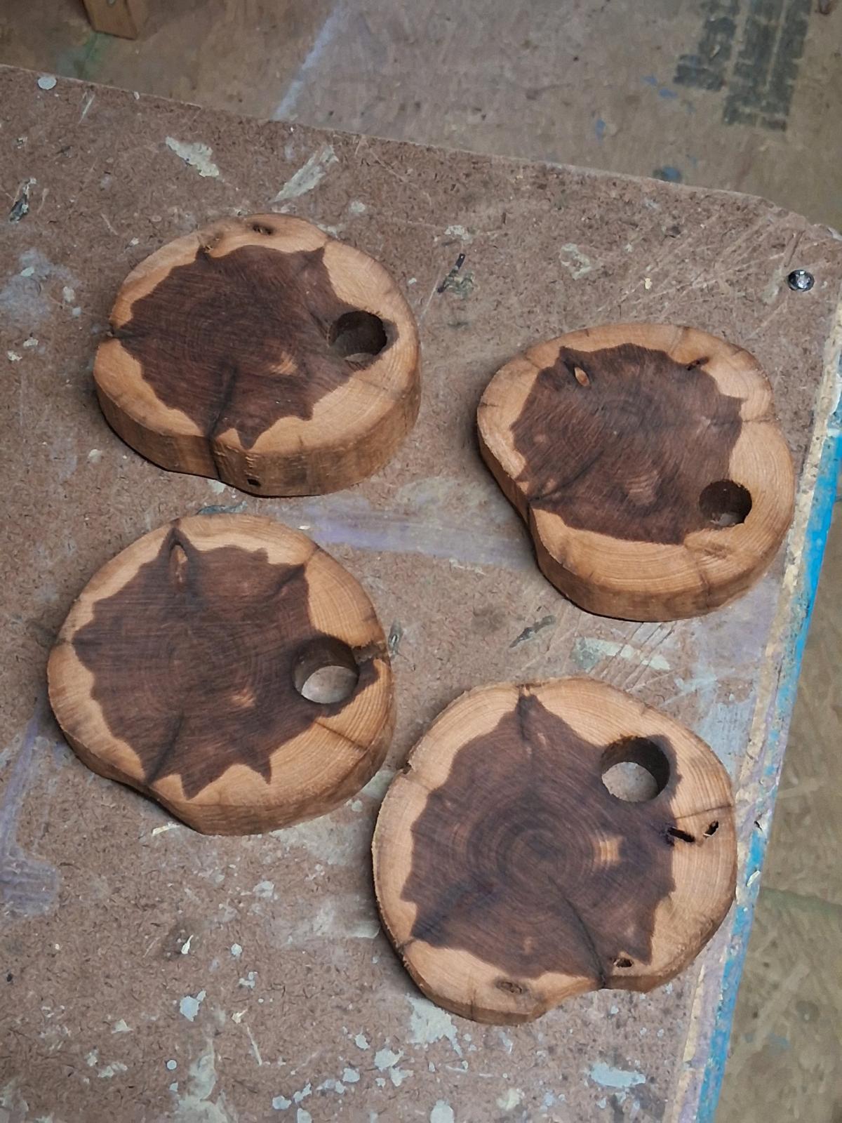 handcrafted to order cedar coasters