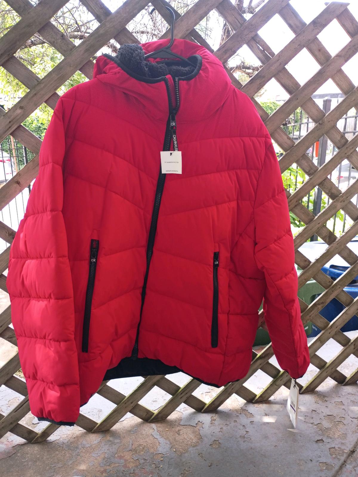 Brand New NWT Calvin Klein Mens Puffer Jacket  Red Size XXL