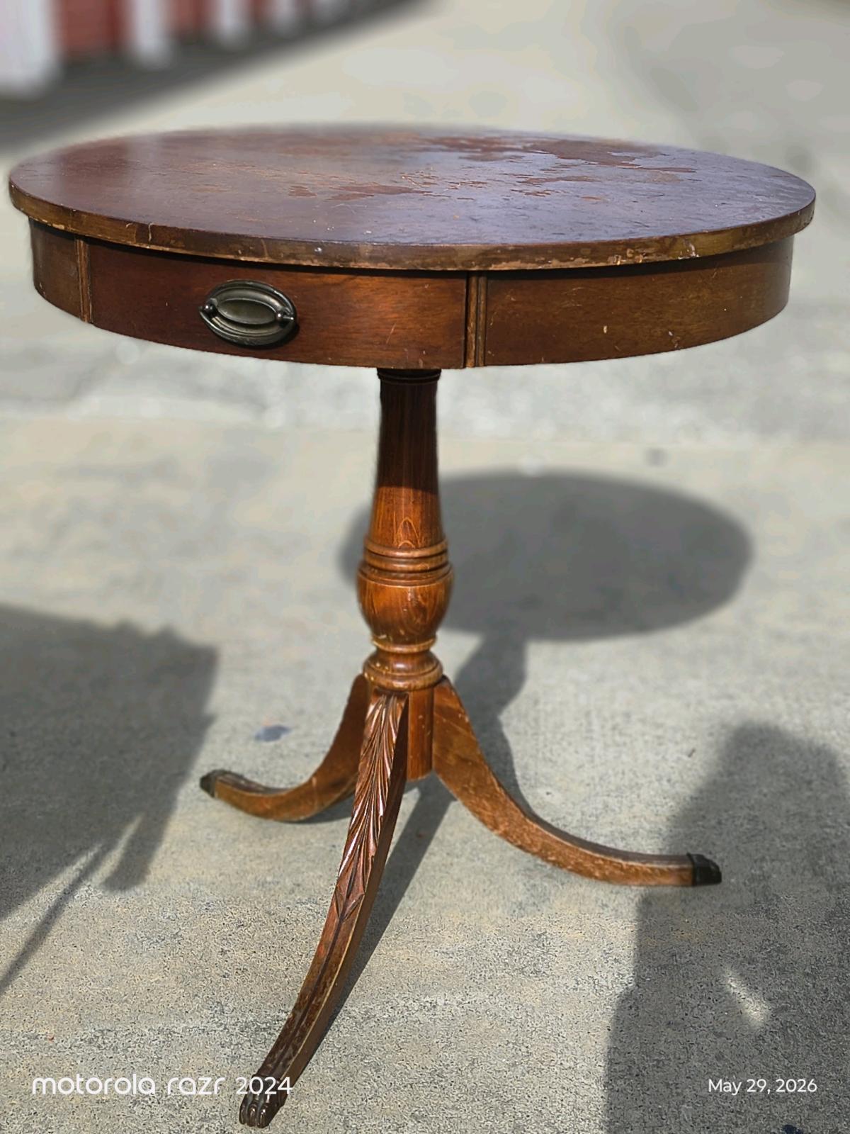 Single Vintage Mersman Drum Table