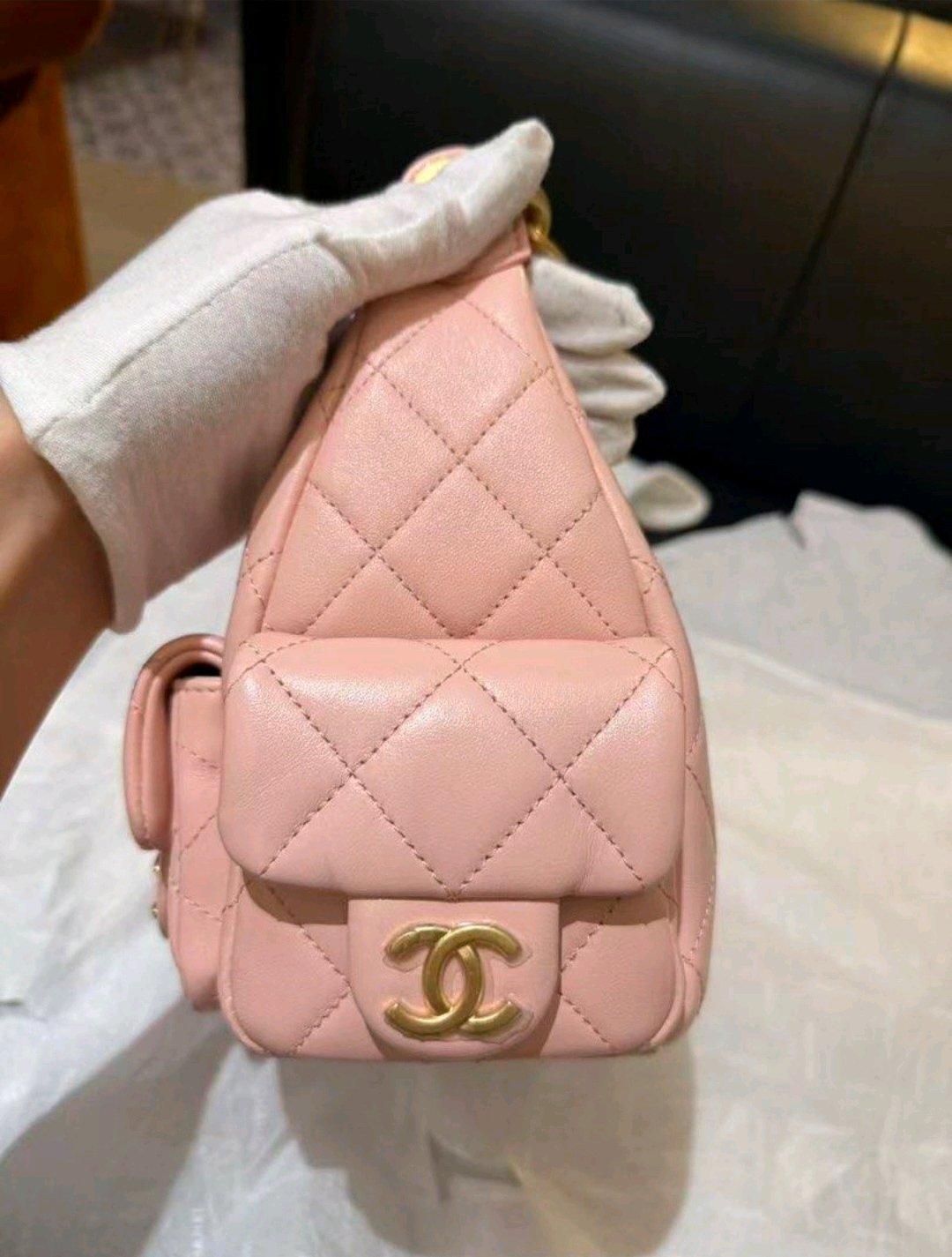 Channel Hobo Bag in Pink