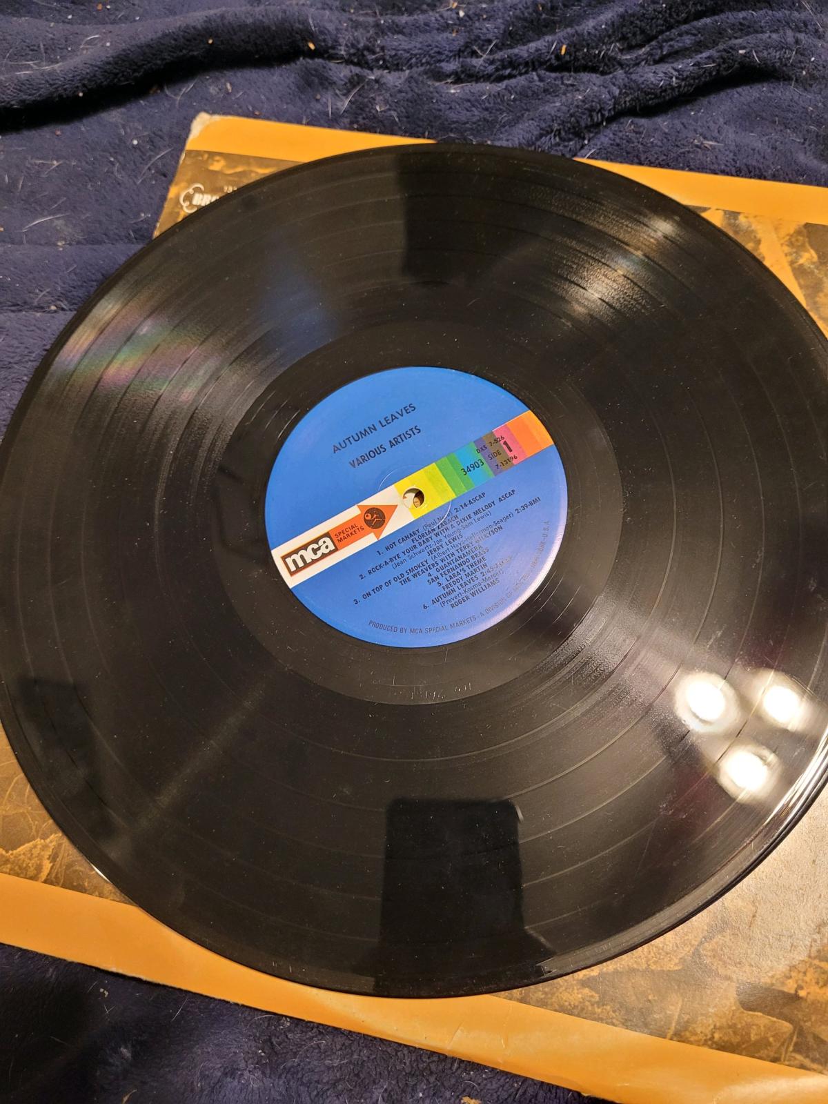 Autumn leaves vinyl record