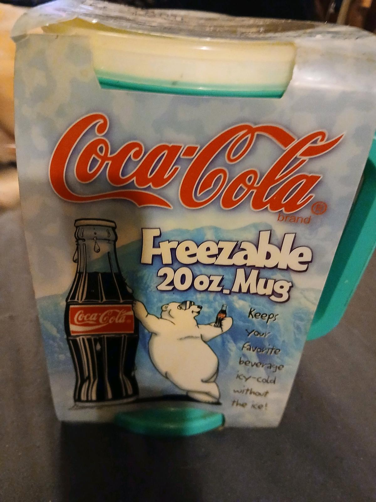 CocaCola Freezable 20oz Mug Blue ice gel