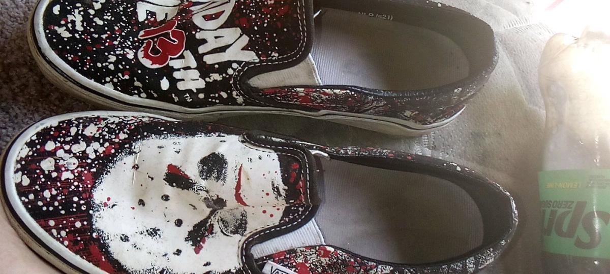 vans off the wal Friday the 13th slip ons