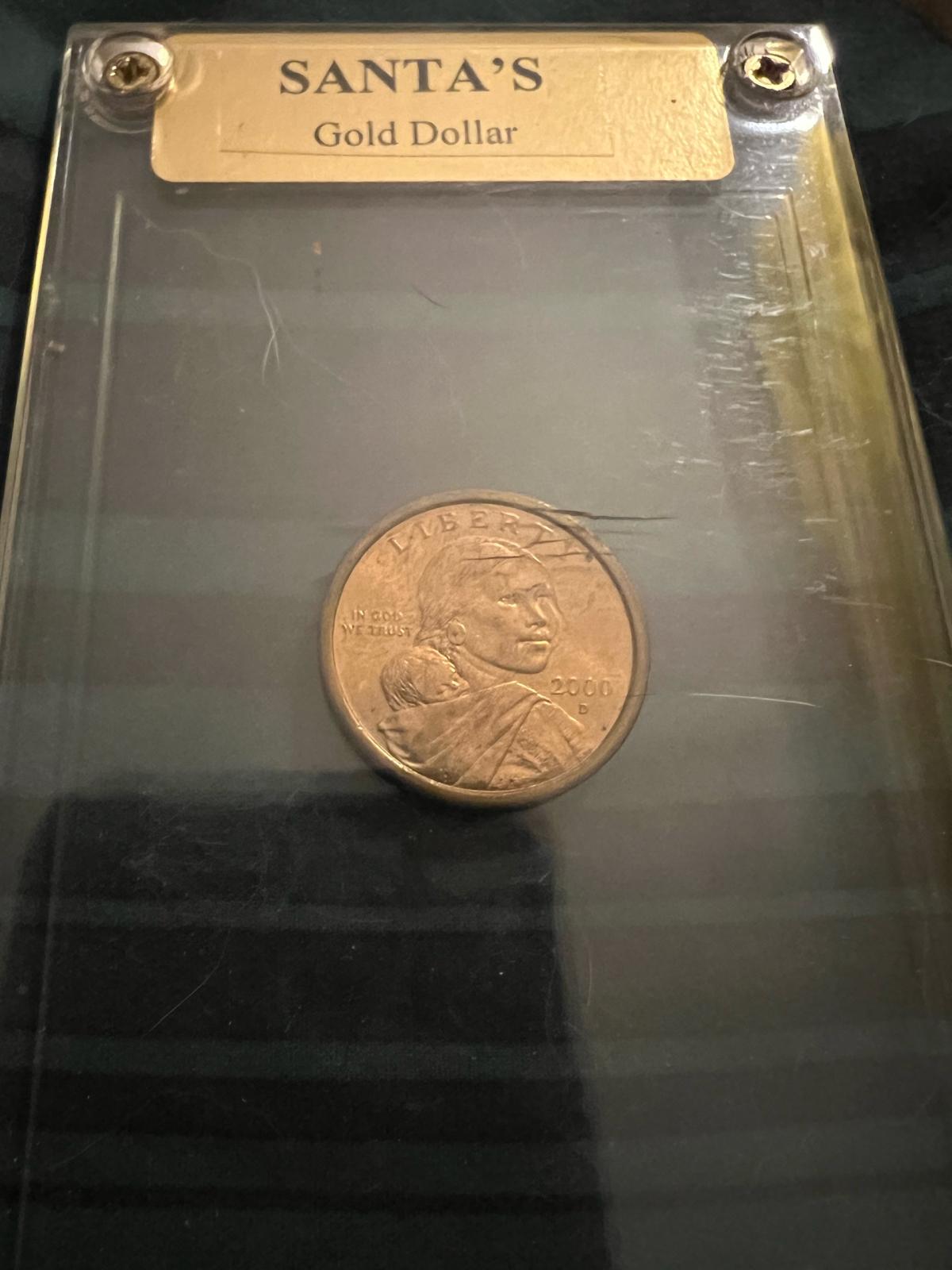 2003 Sacagawea Gold Dollar Merry Christmas Holiday Case