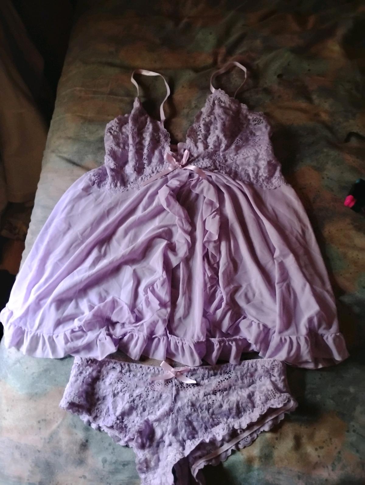 A Brand New Two Piece Purple lingerie outfit