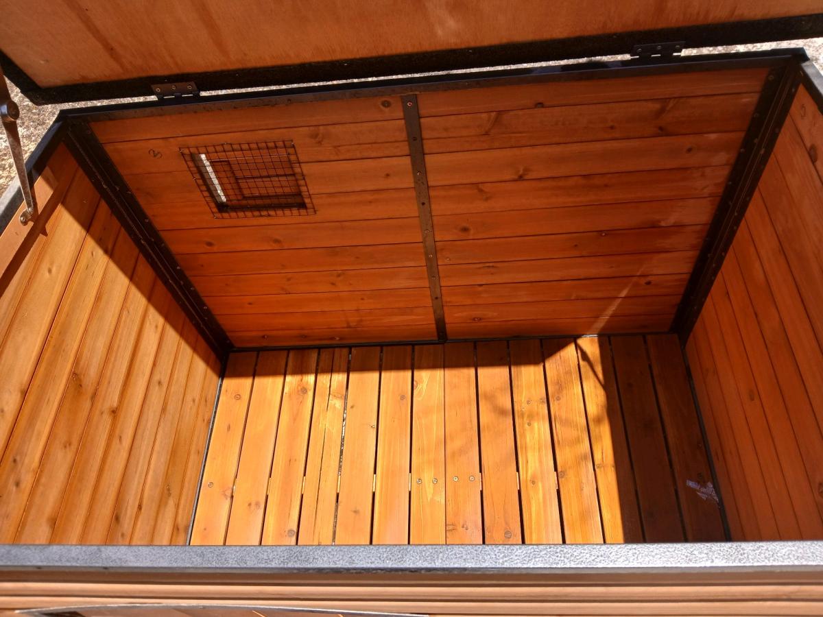 Wooden Outdoor Dog House with Metal frame