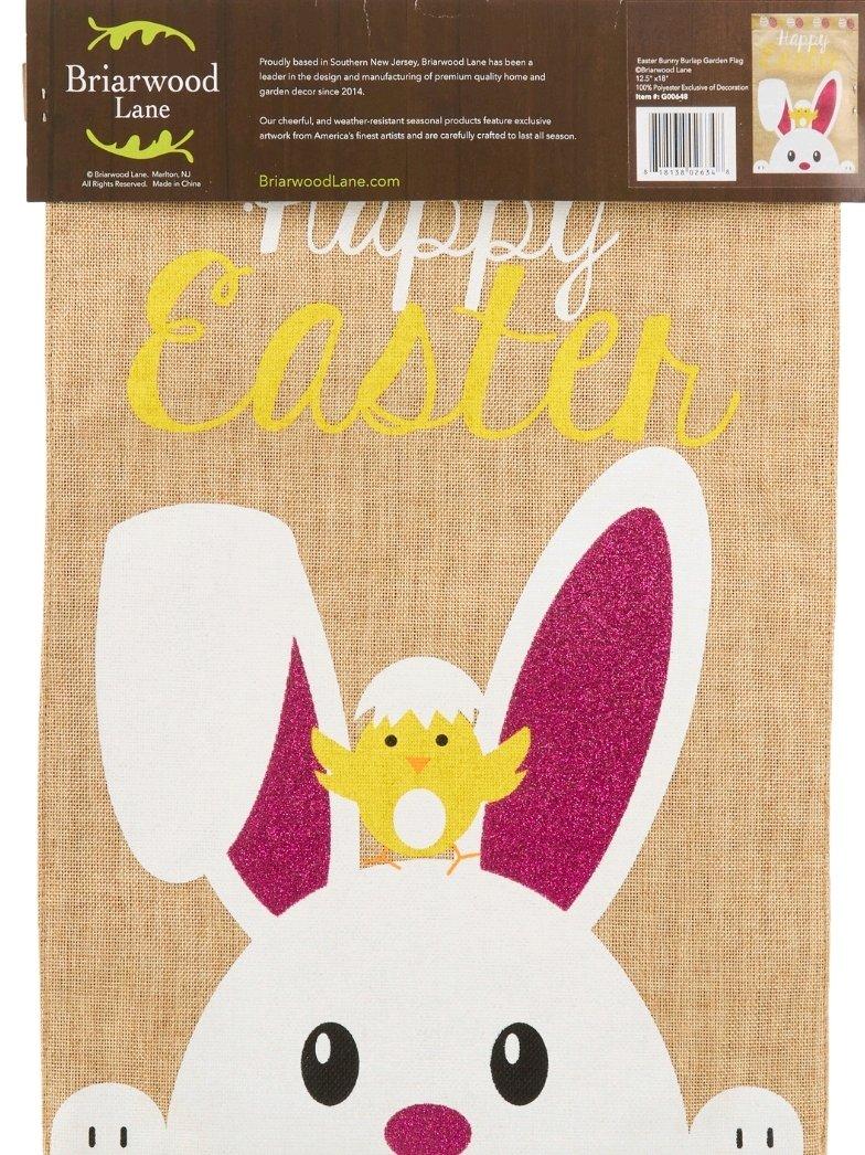 Briarwood Lane 125x18 Easter Bunny Burlap Garden Flag