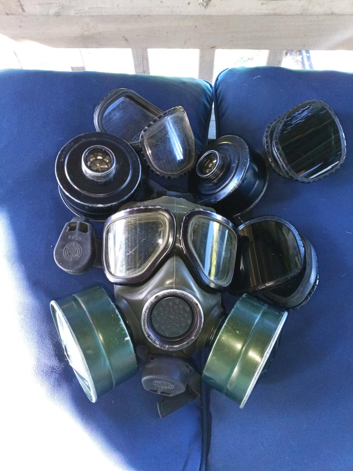 Authentic US issued M40 gas mask accessories