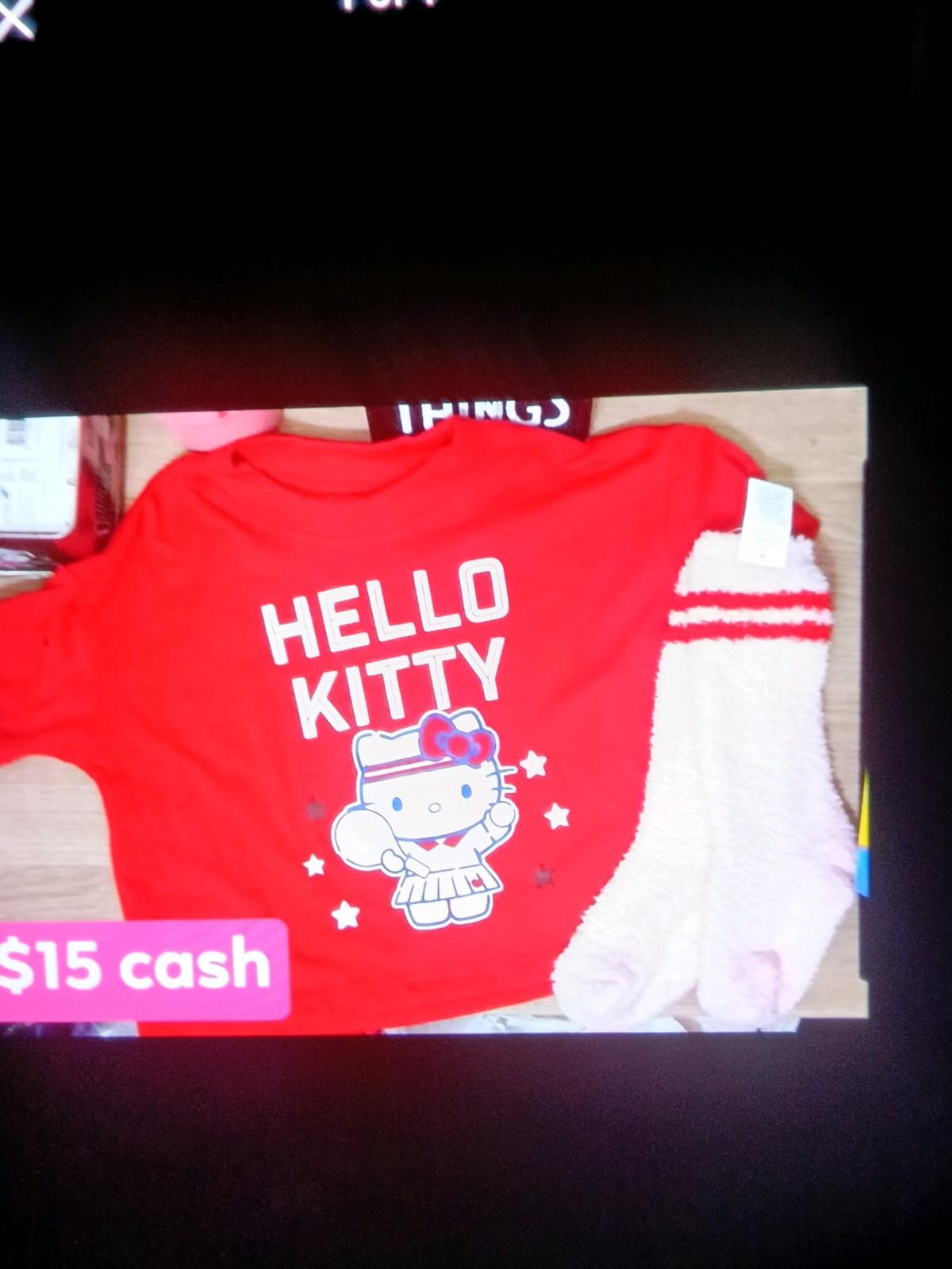 lovely hello kitty shirt with matching socks
