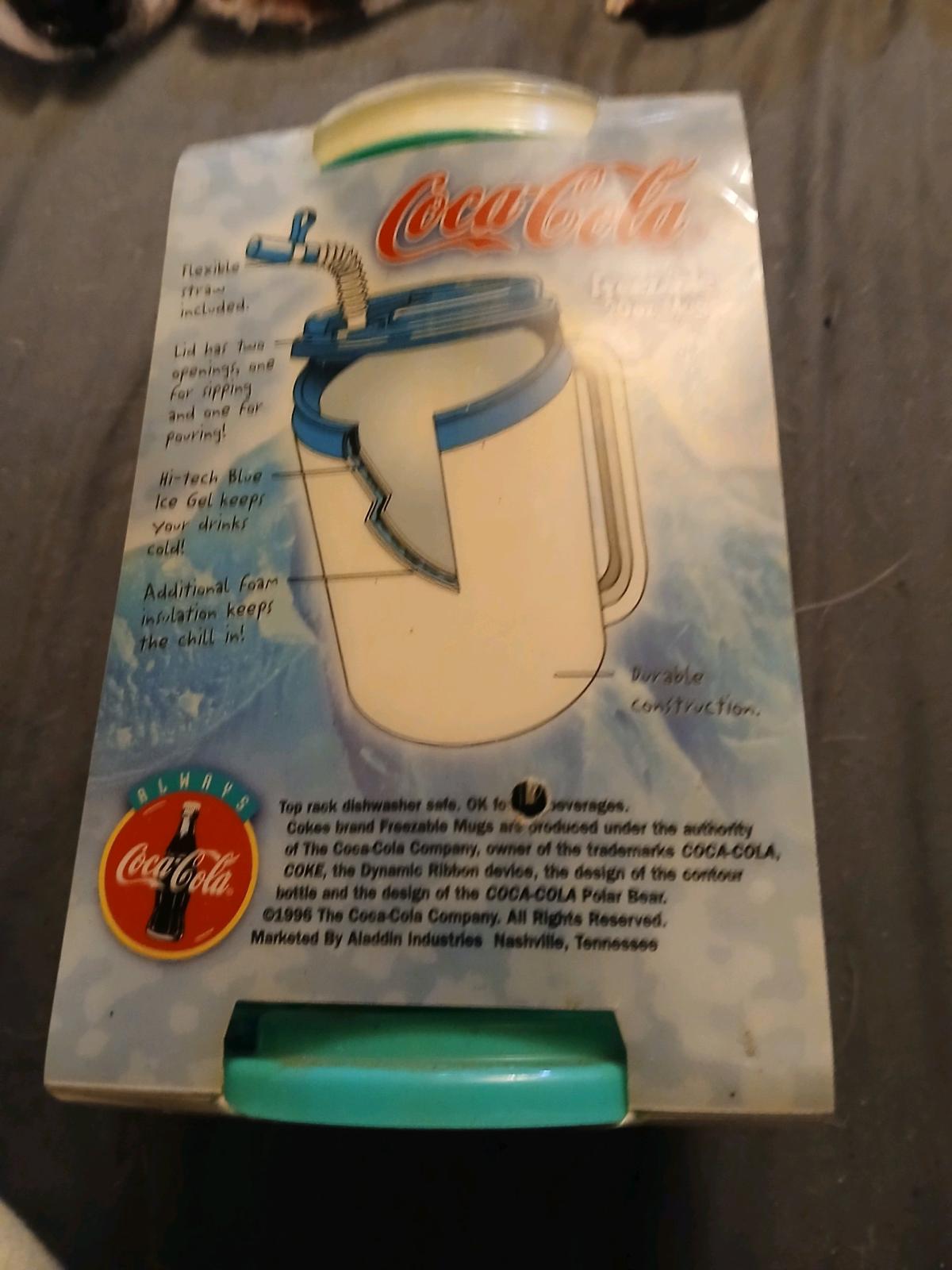 CocaCola Freezable 20oz Mug Blue ice gel