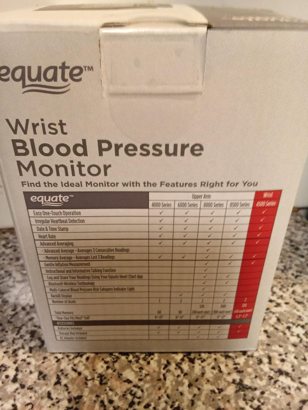 Equate wrist blood pressure monitor brand new never opened