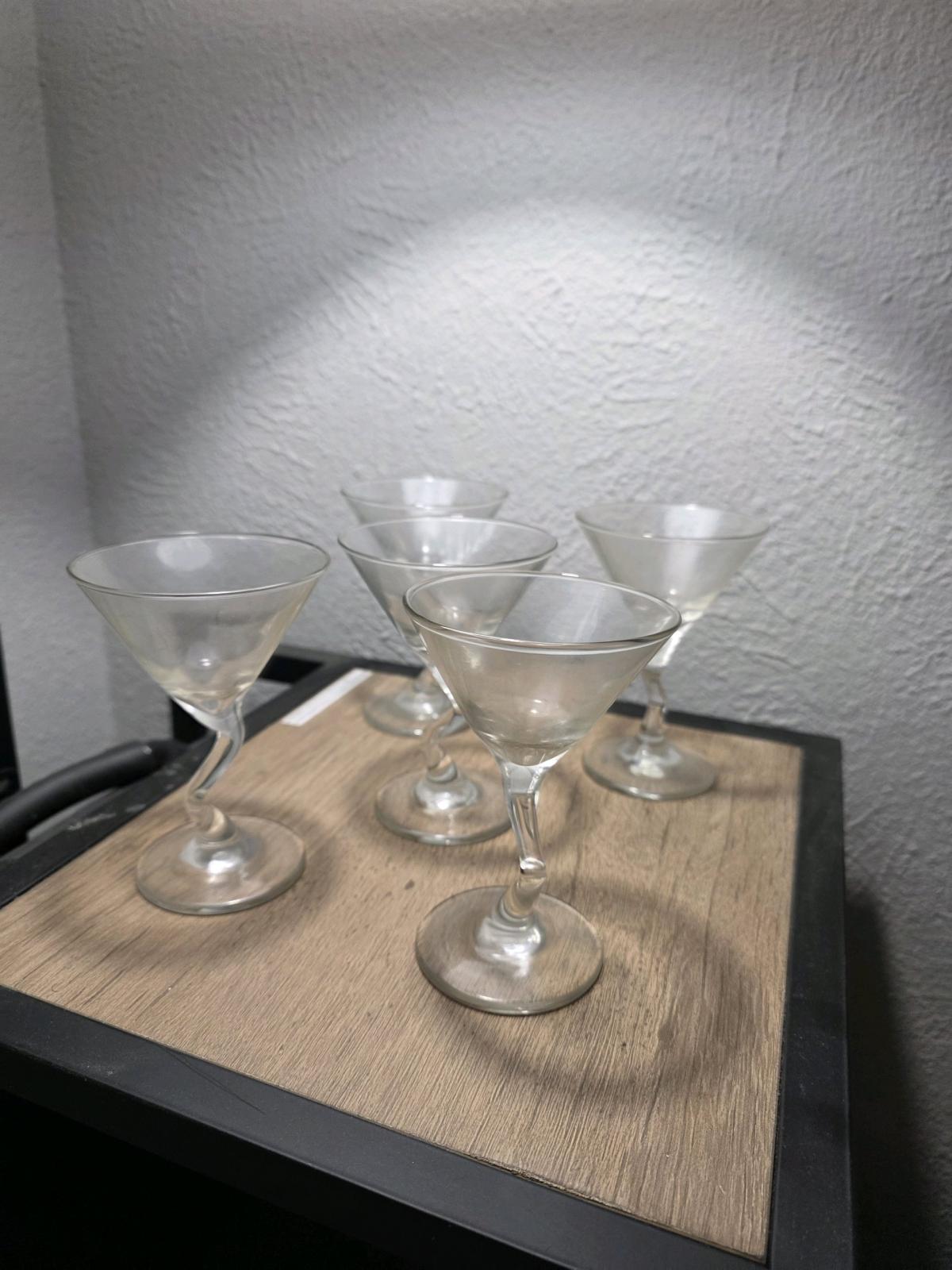 libby martini cocktail glasses 5 set