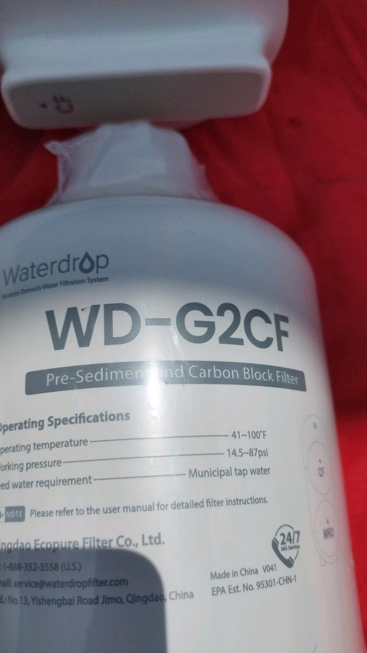 Waterdrop WD G2 reverse osmosis water filtration system