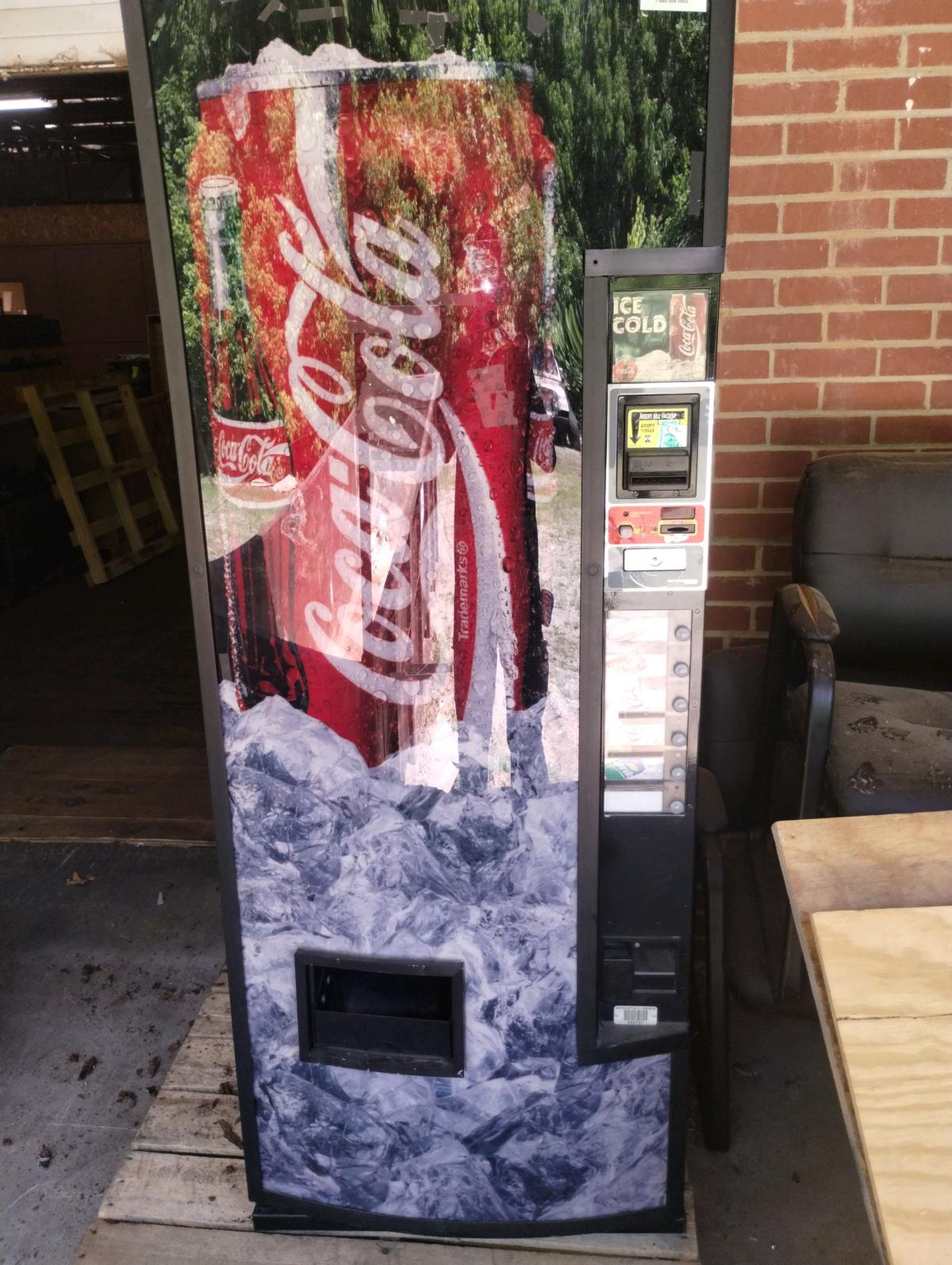 soda machine and vending me snack machine